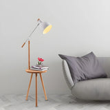 Modernist Dome Adjustable Arm LED Metal Floor Lamp Image - 6