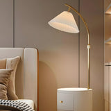 Modish Adjustable Cone Modern Floor Lamp with Storage Image - 3