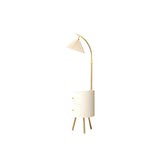 Modish Adjustable Cone Modern Floor Lamp with Storage Image - 6