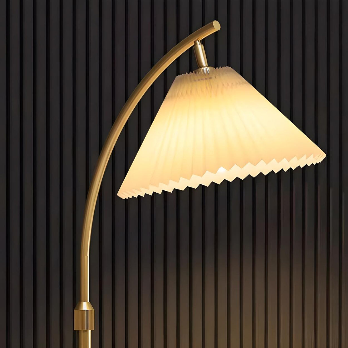 Modish Adjustable Cone Modern Floor Lamp with Storage Image - 8