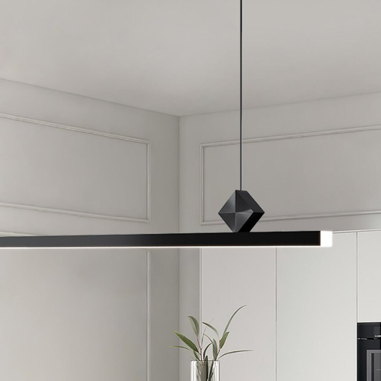 Modish Adjustable Minimalist Linear Island Pendant Light Image - 14