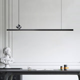 Modish Adjustable Minimalist Linear Island Pendant Light Image - 16