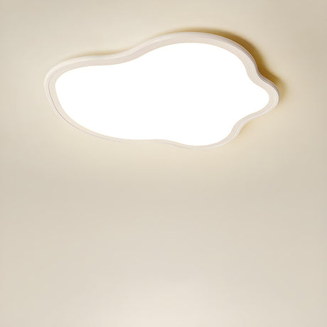 Modish Bedroom Cloud White LED Flush Mount Ceiling Lamp Image - 2