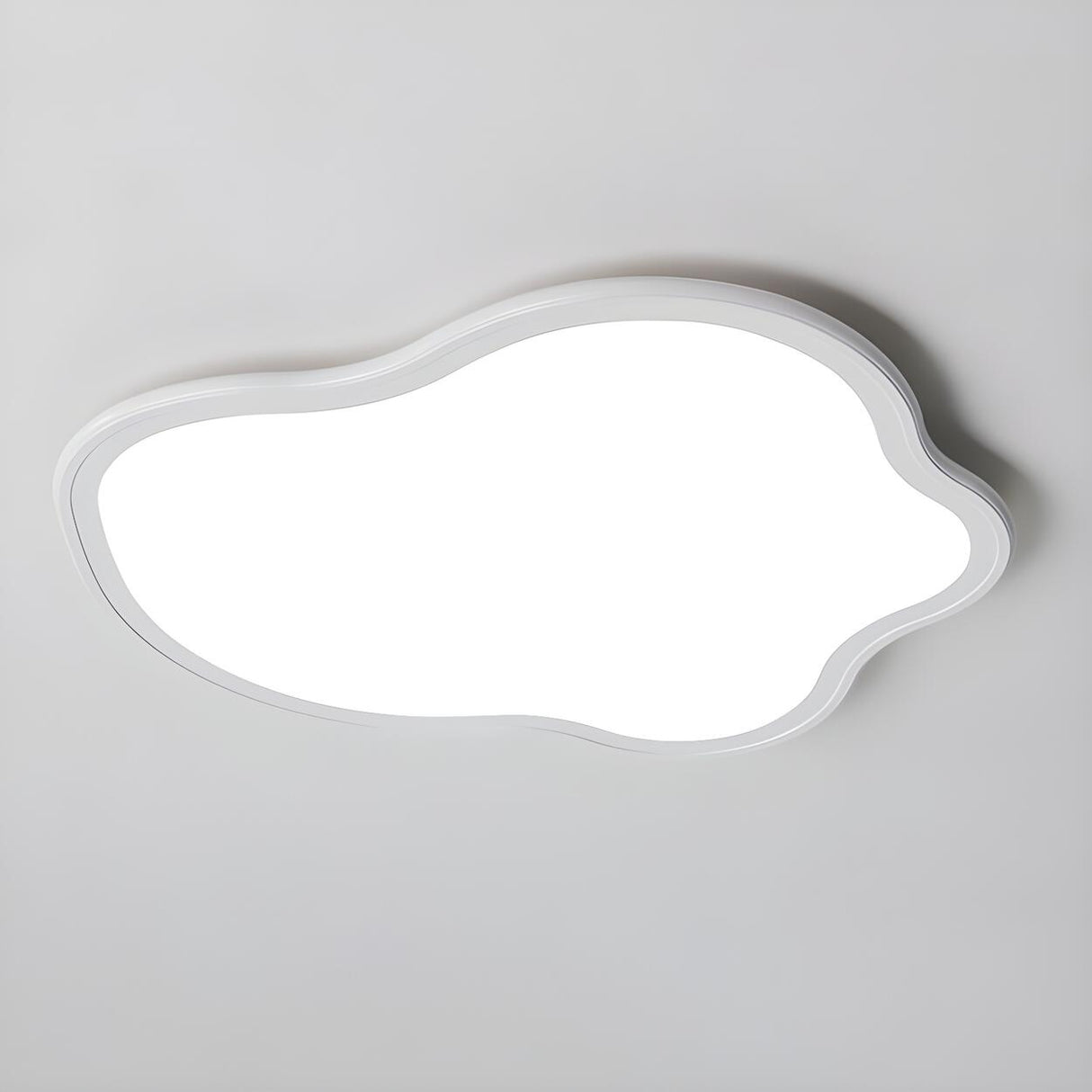 Modish Bedroom Cloud White LED Flush Mount Ceiling Lamp Image - 8