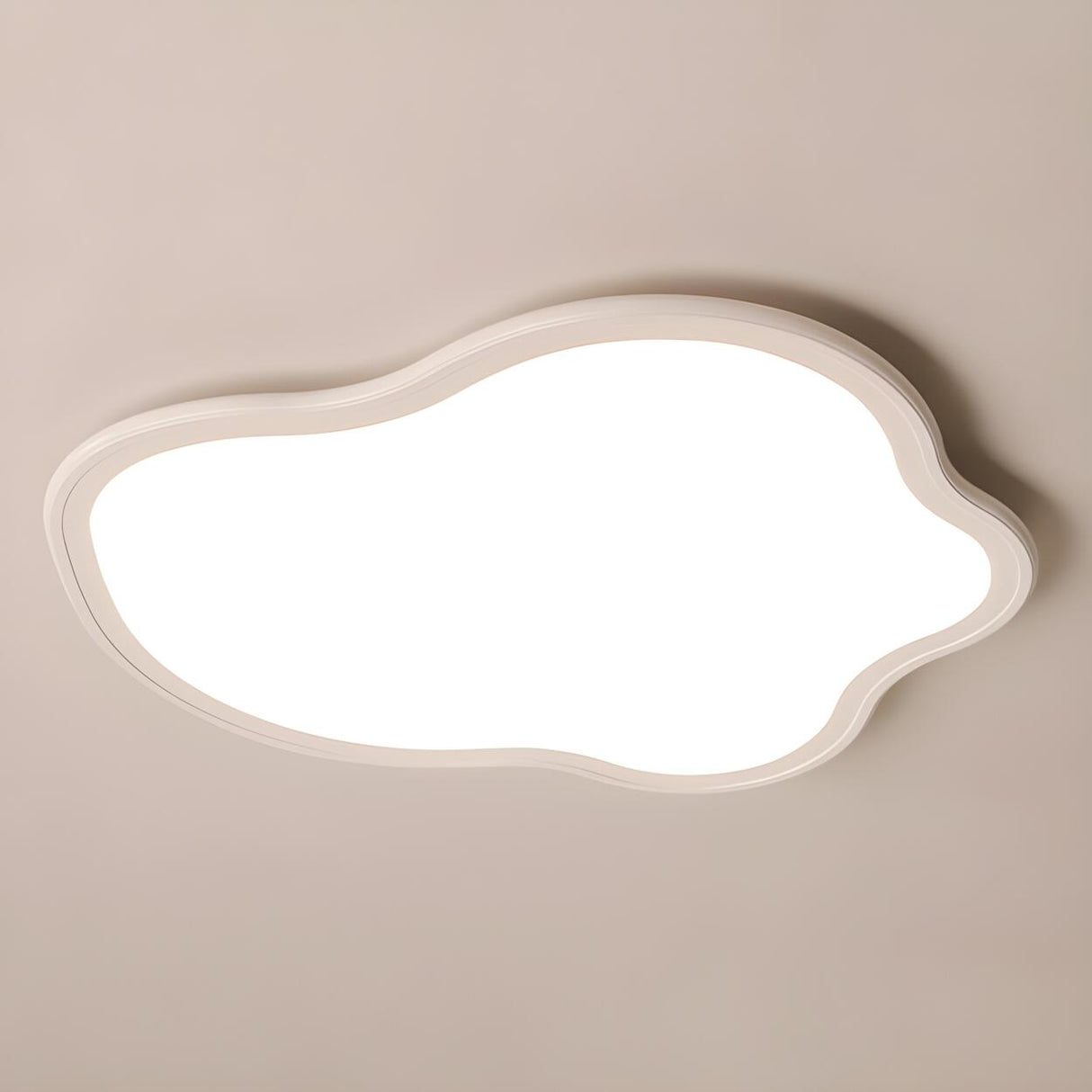 Modish Bedroom Cloud White LED Flush Mount Ceiling Lamp Image - 9