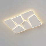 Modish Bedroom Fragments Rectangle LED Flush Mount Lamp Image - 4