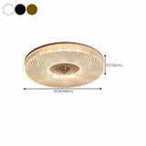 Modish Bedroom Gold Round LED Flush Mount Ceiling Light #size