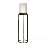 Modish Bedroom Metal Cylinder Black LED Floor Lamp Image - 6