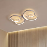 Modish Black Butterfly LED Flush Mount Ceiling Light Image - 6