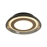 Modish Black Geometric LED Flush Mount Ceiling Light Image - 5