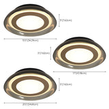 Modish Black Geometric LED Flush Mount Ceiling Light Image - 6