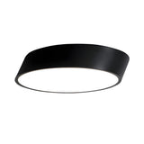 Modish Black Inclined Cylinder LED Flush Mount Light Image - 4