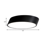 Modish Black Inclined Cylinder LED Flush Mount Light Image - 6