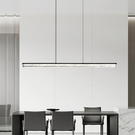 Modish Black Linear Adjustable Island Ceiling Light Image - 1