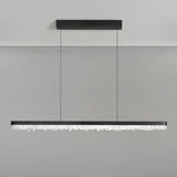 Modish Black Linear Crystal Island Hanging Light Image - 9