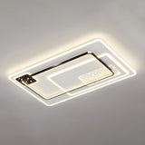 Modish Black Rectangle LED Flush Mount Ceiling Light Image - 5