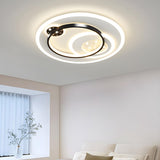 Modish Black Rectangle LED Flush Mount Ceiling Light Image - 7