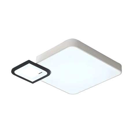 Modish Black-White Square Flush Mount Ceiling Light Image - 2