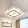 Modish Carpet Square LED Flush Mount Ceiling Light Image - 2