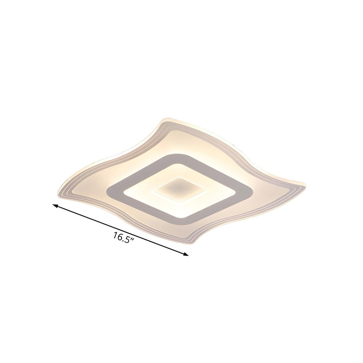 Modish Carpet Square LED Flush Mount Ceiling Light Image - 4