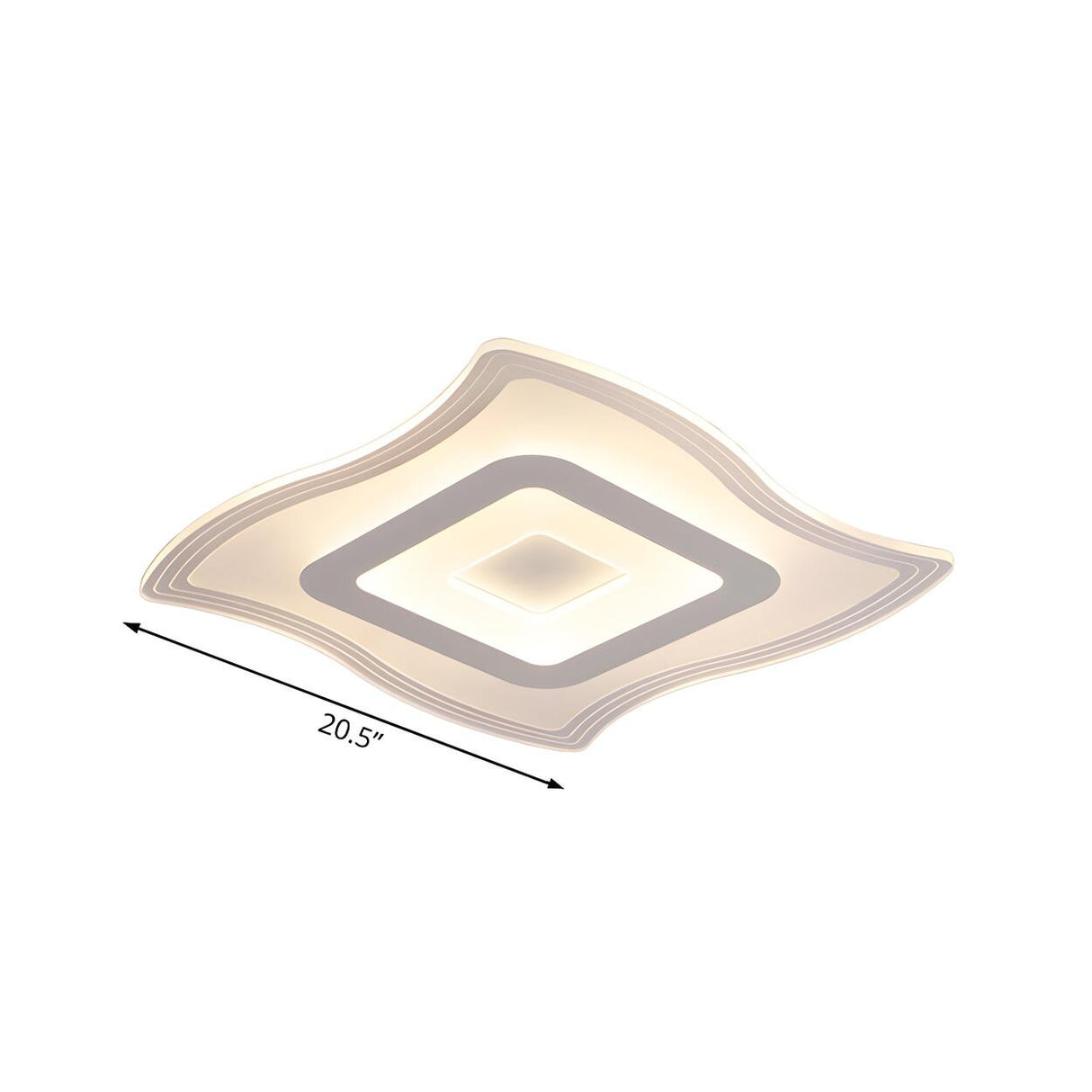 Modish Carpet Square LED Flush Mount Ceiling Light Image - 5