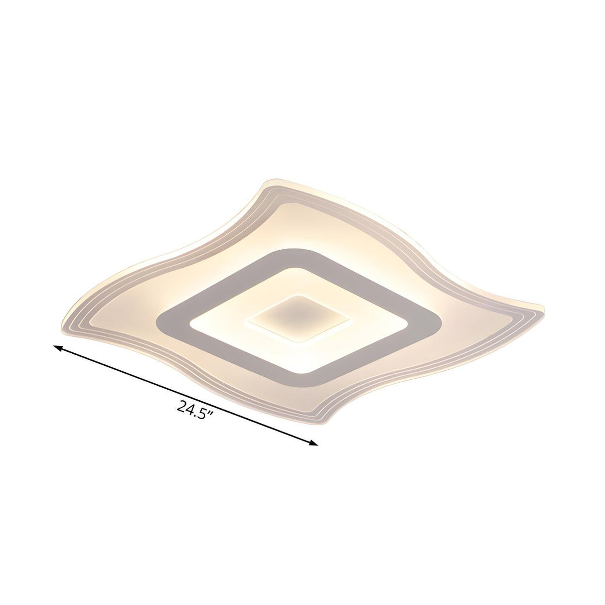 Modish Carpet Square LED Flush Mount Ceiling Light Image - 6