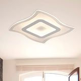 Modish Carpet Square LED Flush Mount Ceiling Light Image - 7