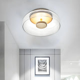 Modish Clear Glass Bowl-Shaped LED Flush Mount Light Image - 2