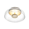 Modish Clear Glass Bowl-Shaped LED Flush Mount Light Image - 4