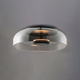 Modish Clear Glass Bowl-Shaped LED Flush Mount Light Image - 6