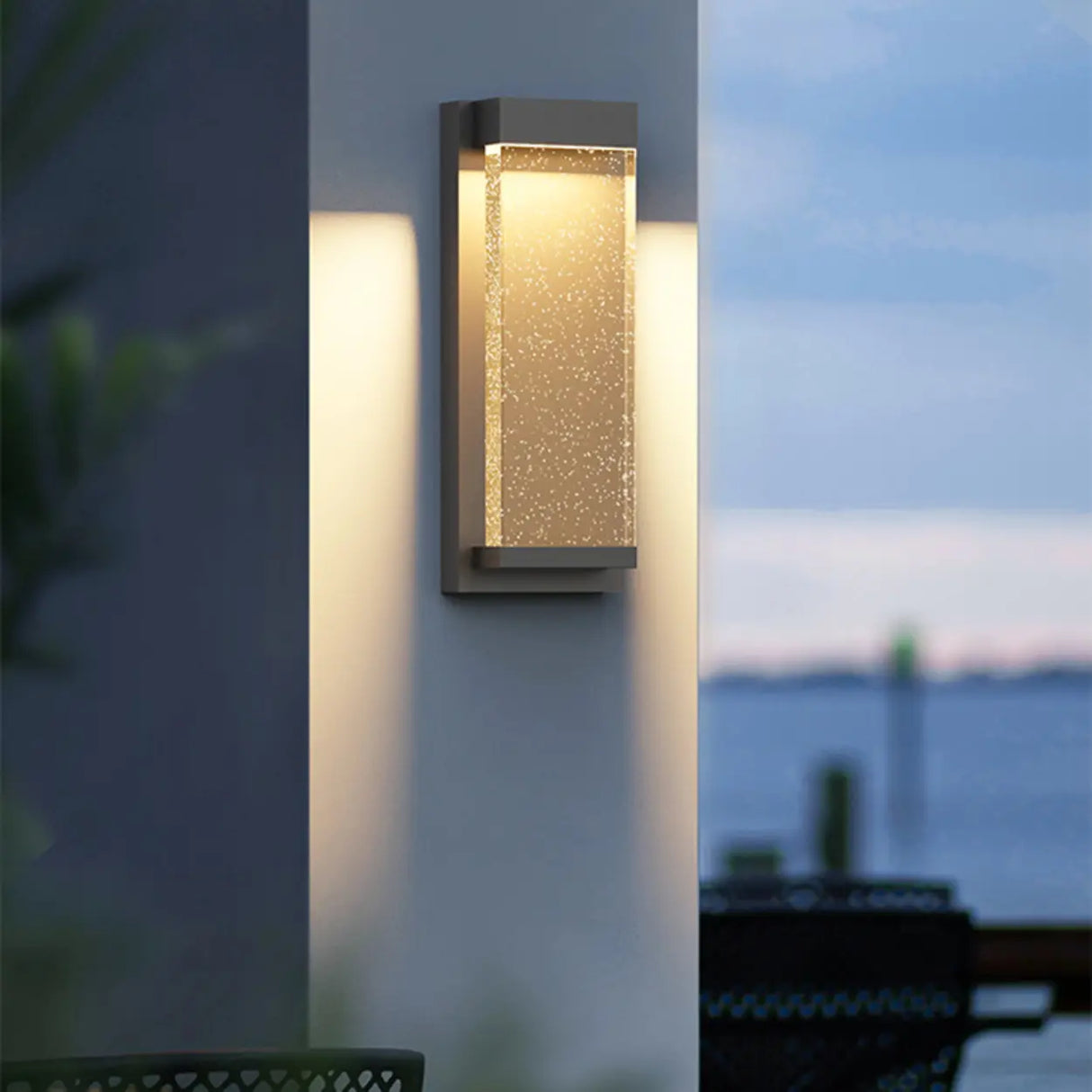 Modish Clear Rectangular Metal External LED Wall Light Image - 4