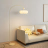 Modish Cloud-Shaped Shade Arched Beige Floor Lamp Image - 3