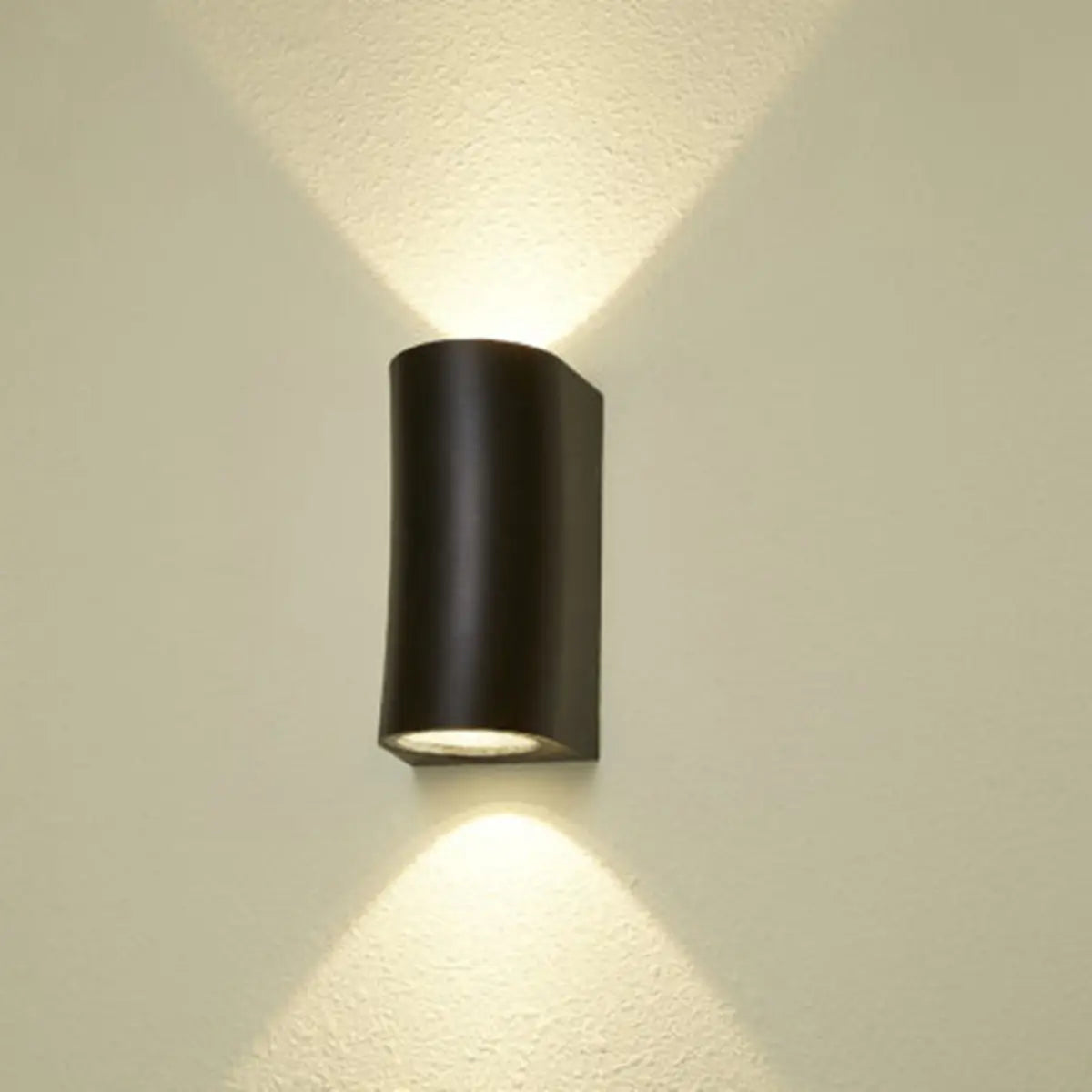 Modish Cylinder Black Exterior Up Down Wall Sconce Image - 6