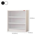 Modish French Glass Doors Vertical Steel Bookcases #size