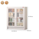 Modish French Glass Doors Vertical Steel Bookcases Image - 19