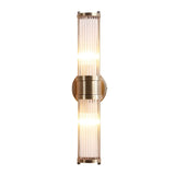 Modish Glass Tubes Gold Finish LED Vanity Lights Image - 2