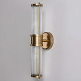 Modish Glass Tubes Gold Finish LED Vanity Lights Image - 5