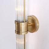 Modish Glass Tubes Gold Finish LED Vanity Lights Image - 6