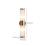 Modish Glass Tubes Gold Finish LED Vanity Lights #size