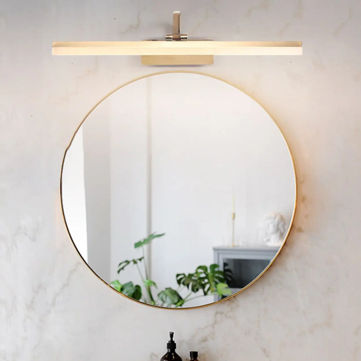 Modish Gold Linear LED Bathroom Vanity Light Fixture Image - 4