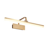 Modish Gold Linear LED Bathroom Vanity Light Fixture Image - 5