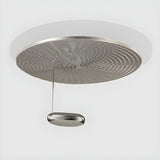 Modish Gold Round Metal LED Flush Mount Ceiling Light Image - 11