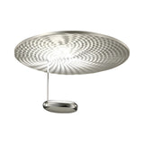 Modish Gold Round Metal LED Flush Mount Ceiling Light Image - 6