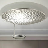 Modish Gold Round Metal LED Flush Mount Ceiling Light Image - 7