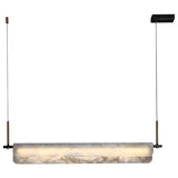 Modish Ivory Marble Linear LED Island Pendant Light Image - 5