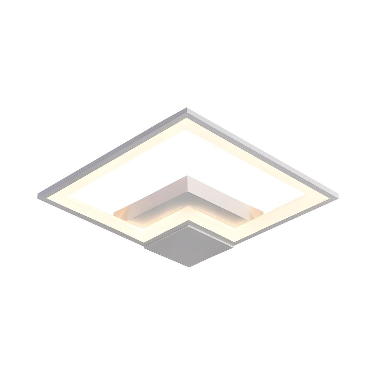 Modish Living Room Black Square LED Flush Mount Light Image - 9