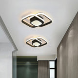 Modish Mini White Square LED Flush Mount Ceiling Light Image - 11