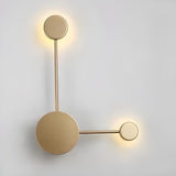 Modish Multi-Point LED Gold Geometric Wall Sconce Image - 11