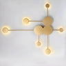 Modish Multi-Point LED Gold Geometric Wall Sconce Image - 15