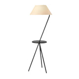 Modish Pagoda Black LED Floor Lamp with Side Table Image - 5